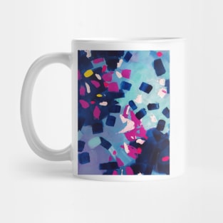 Abstract Modern Blue Painting Mug
